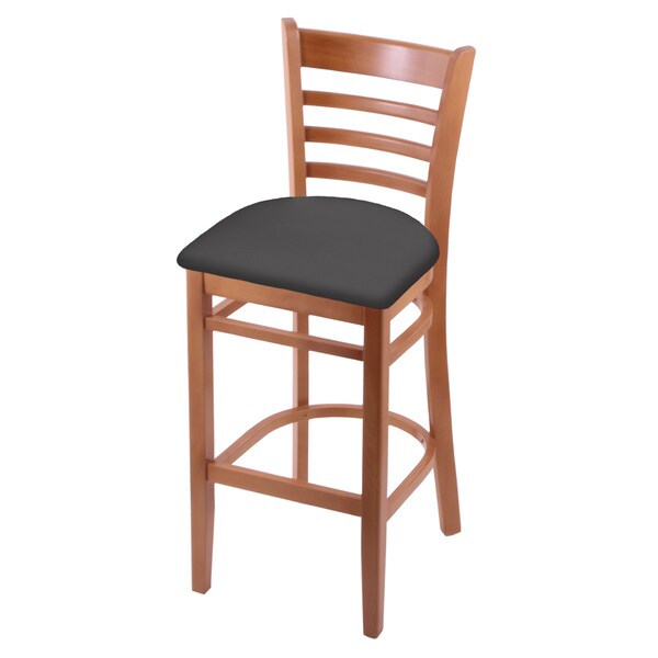 Holland Bar Stool Co 30" Bar Stool, Medium Finish, Canter Storm Seat 314030Med004 - main